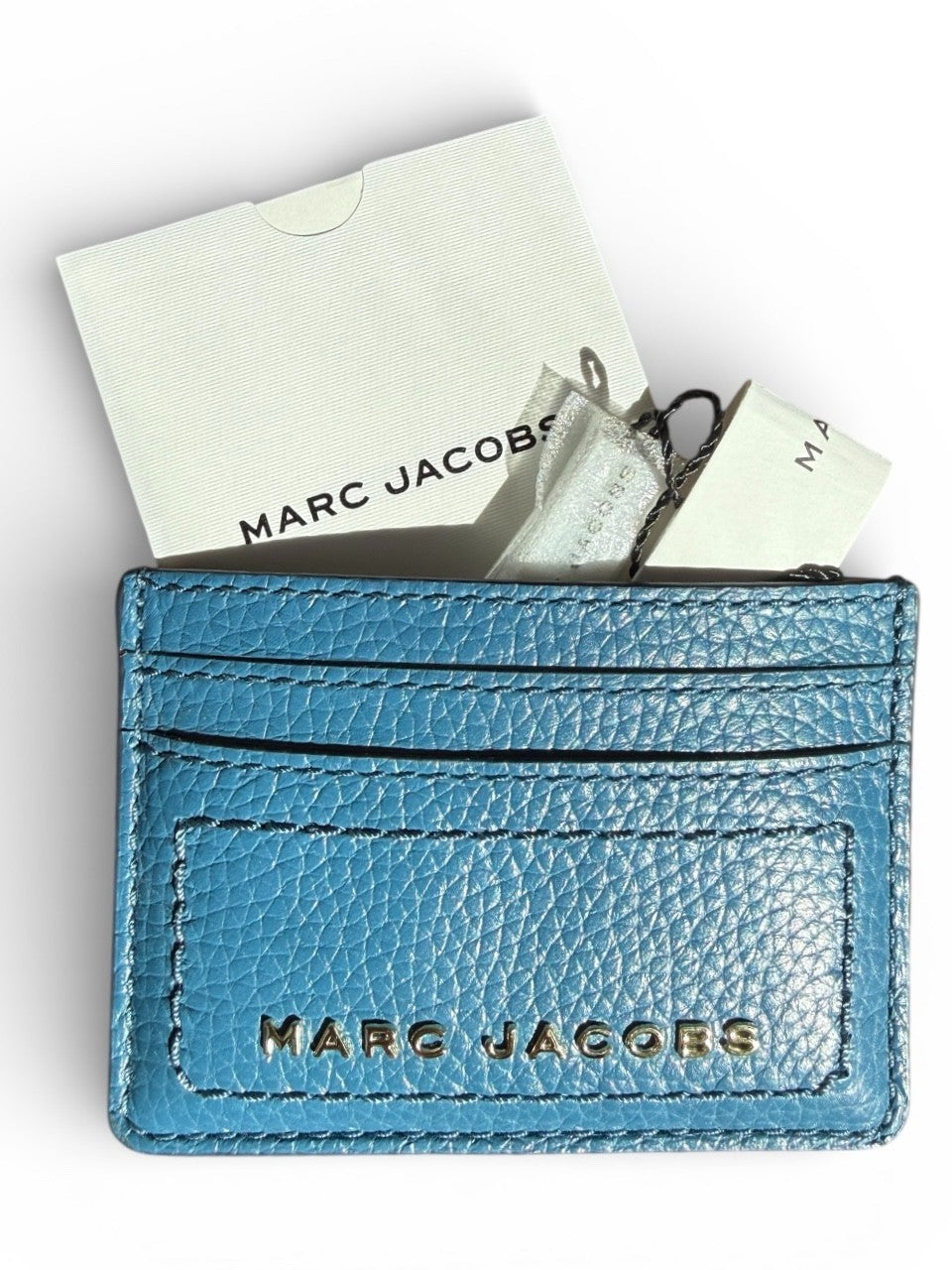 Marc Jacobs Leather Card Case Stellar Blue  $95 NWT