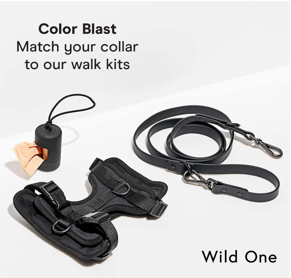 Wild One Dog Collar, The Original Easy-Clean Size XL Black