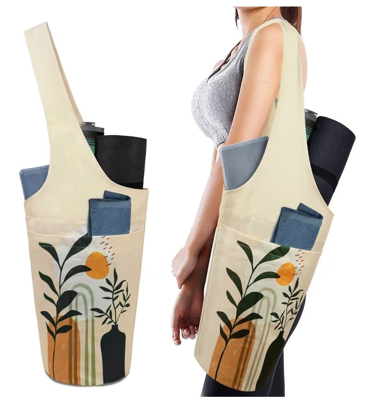 Yoga Mat & Accerrories Bag for Yoga lover: Fit it all