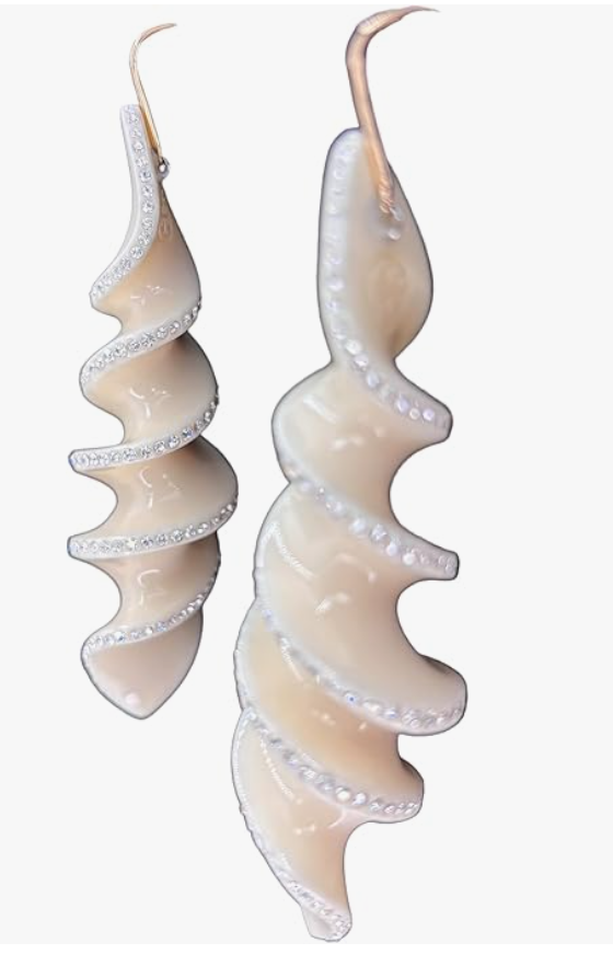 Tory Burch Spiral Christal Earring Ivory