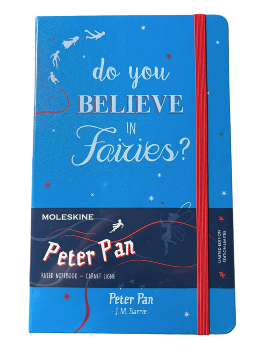 Moleskine Peter Pan Ruled Notebook – Carnet Ligné, “do you BELIEVE IN Fairies?”