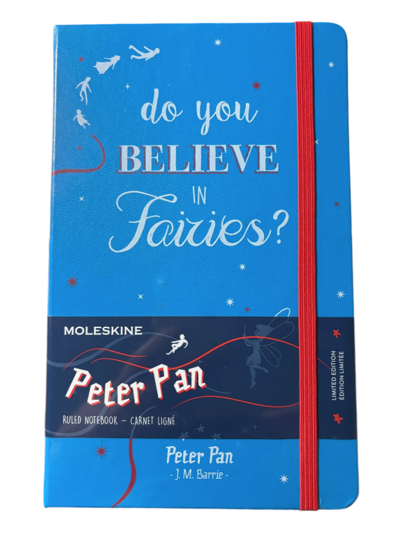 Moleskine Peter Pan Ruled Notebook – Carnet Ligné, “do you BELIEVE IN Fairies?”
