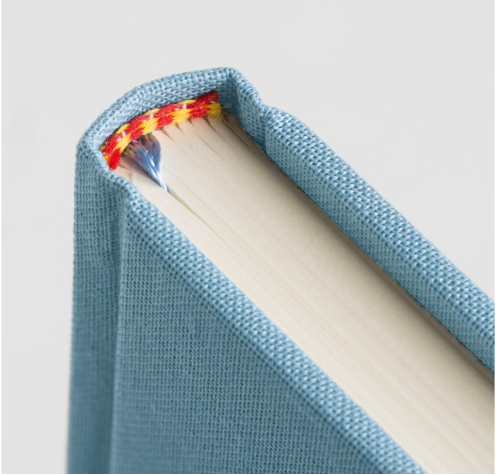 Semikolon Classic Letter/A4 Size Bound Linen Blank Book, Ceil Sky Blue (10209)