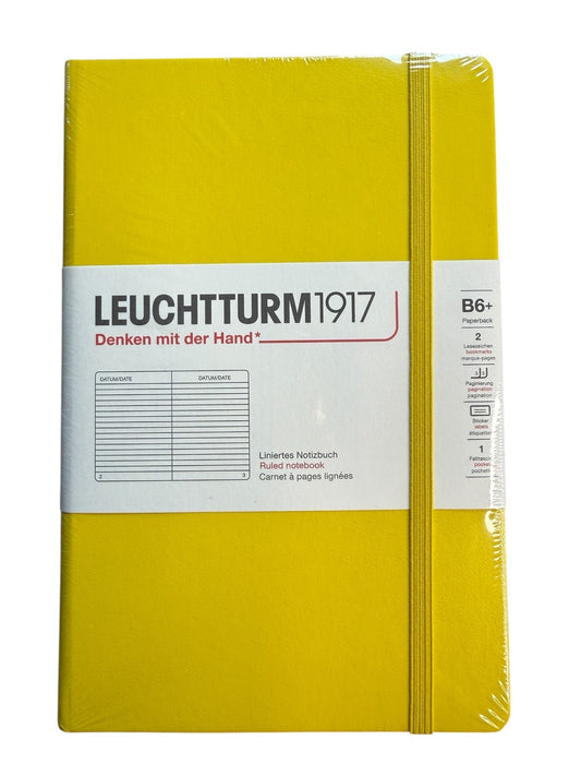 Leuchtturm 1917 Hardcover Dot Grid Notebook in Lemon - B6 + NEW
