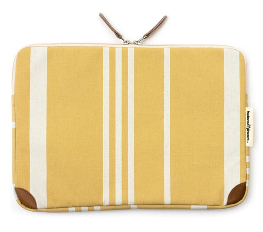 Business & Pleasure Co. THE LAPTOP SLEEVE – Vintage Yellow Stripe 13"