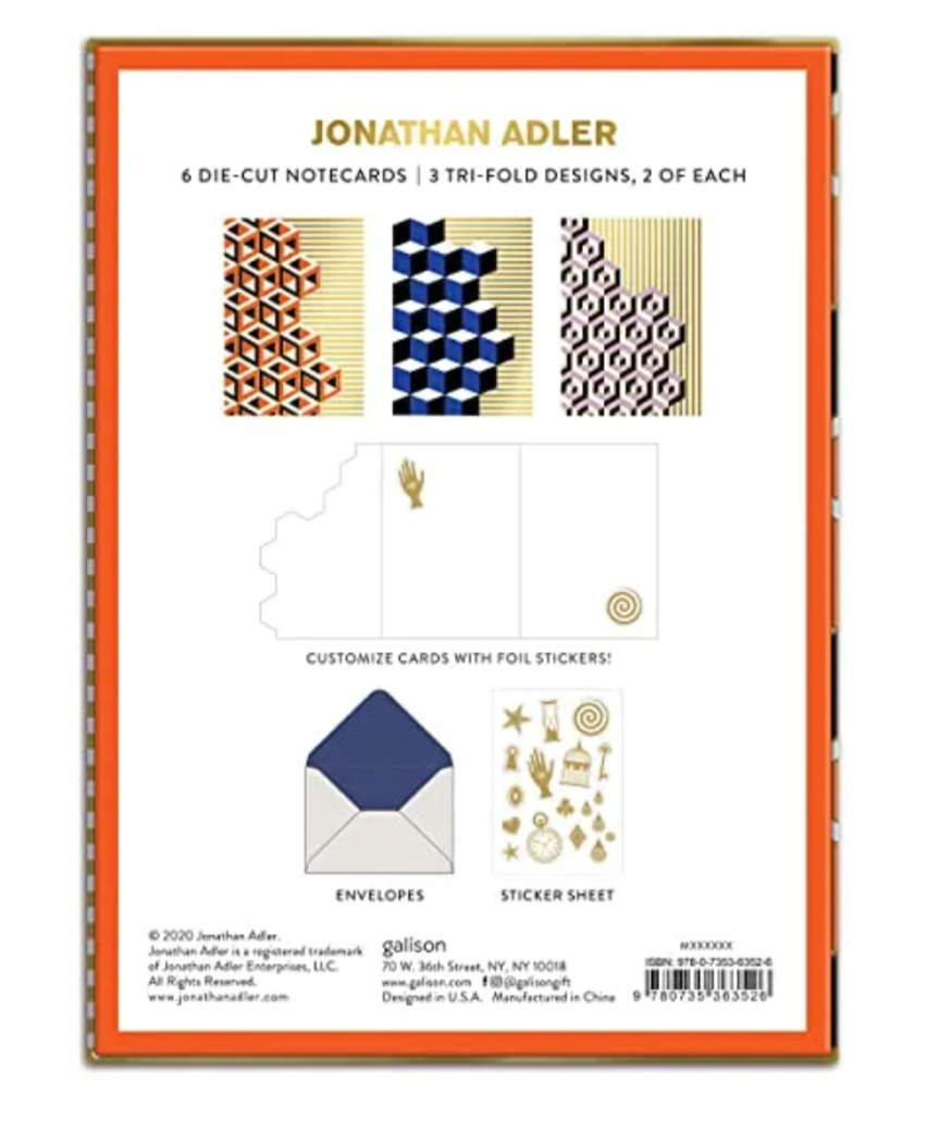 Jonathan Adler Versailles Boxed Notecards, Sealed! New!
