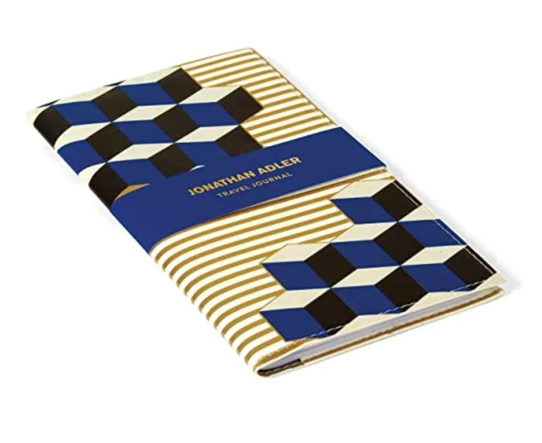 Jonathan Adler Blue Versailles Travel Journal - Vegan Leather Journal