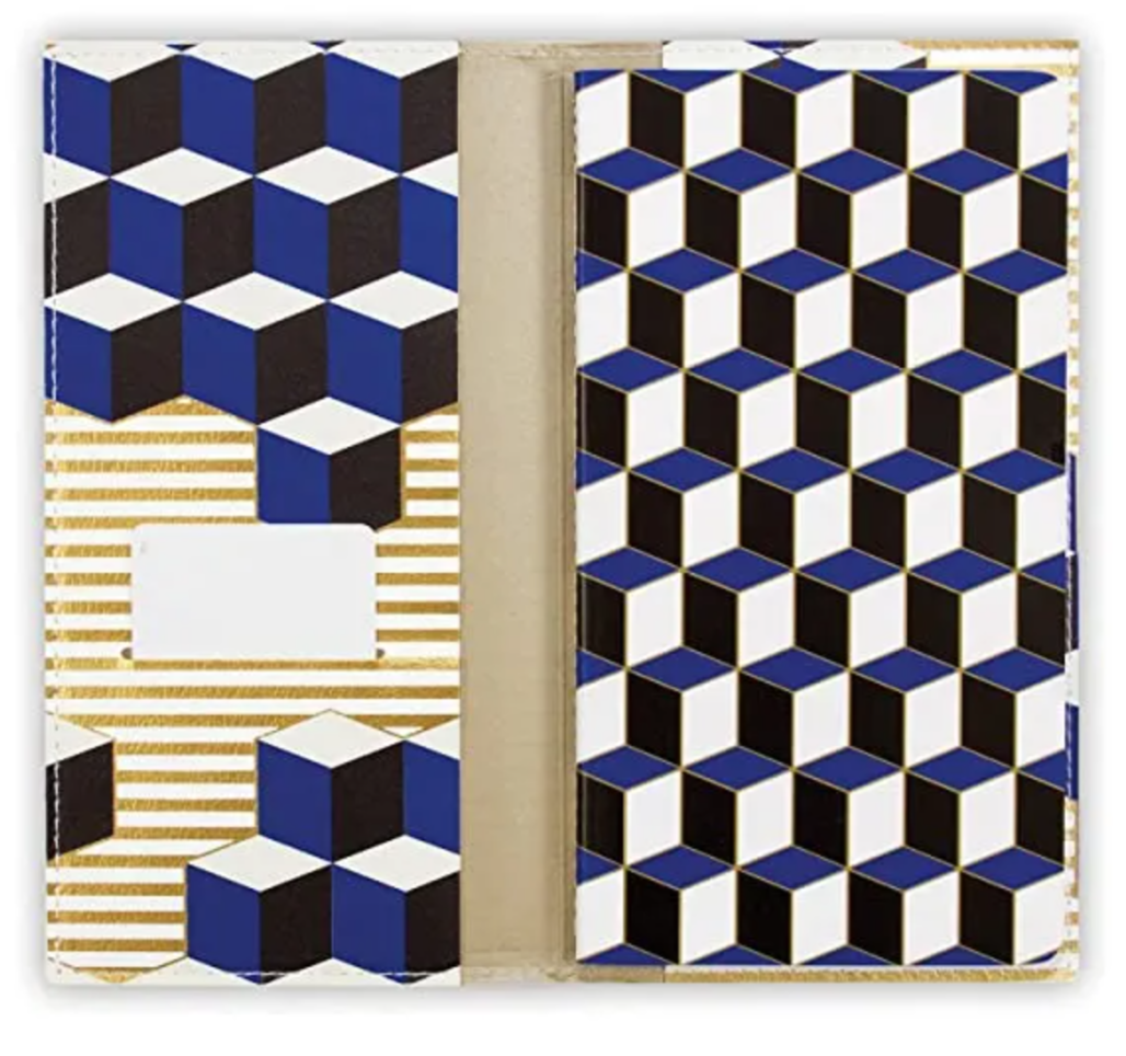 Jonathan Adler Blue Versailles Travel Journal - Vegan Leather Journal