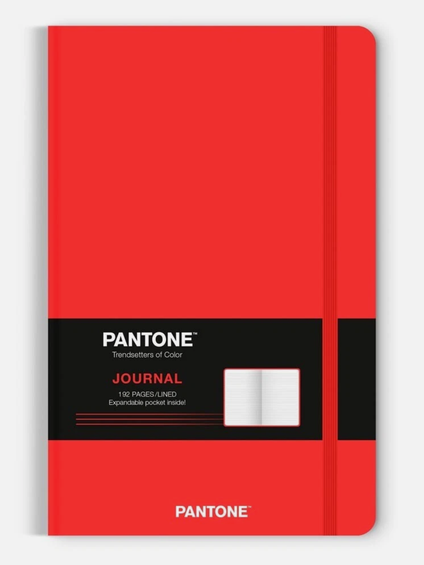 Pantone OFFICIAL  | 5.25x8.25" Lined Compact Journal 2 Red 1 Green 1 Lilac set