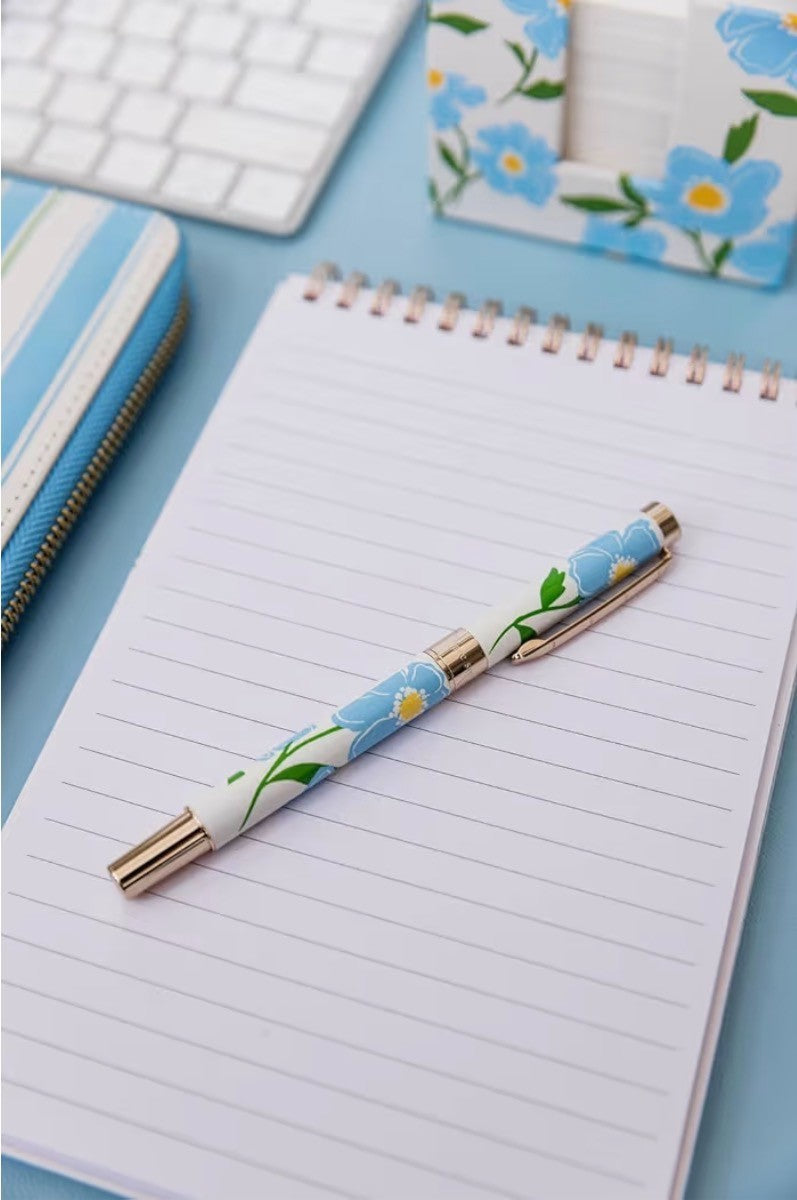 kate spade new york Black Ink Ballpoint Pen with Gift Box Sunshine Floral
