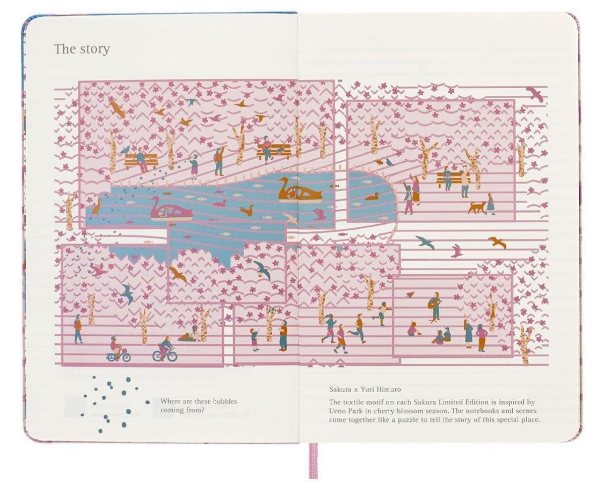 Moleskine Limited Edition Sakura Notebook Hard Cover Large 5"x8.25" Ruled