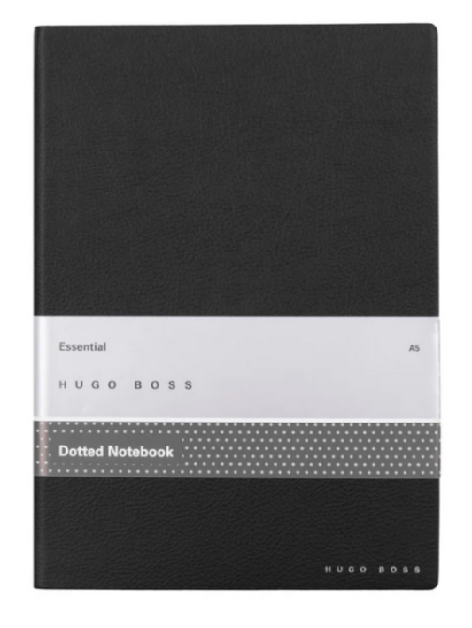 Hugo Boss Black Dotted Notebook Essential A5 Vegan Leather Cover 160 Pages
