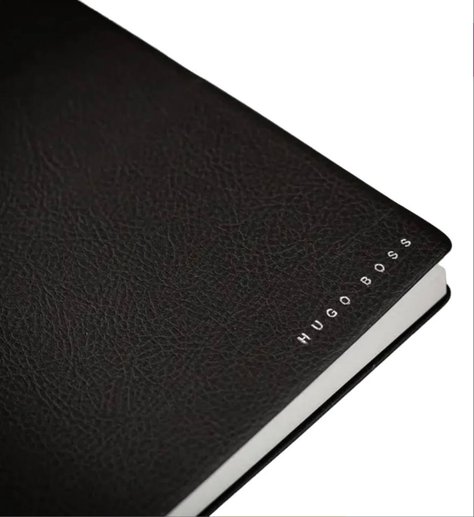 Hugo Boss Black Dotted Notebook Essential A5 Vegan Leather Cover 160 Pages