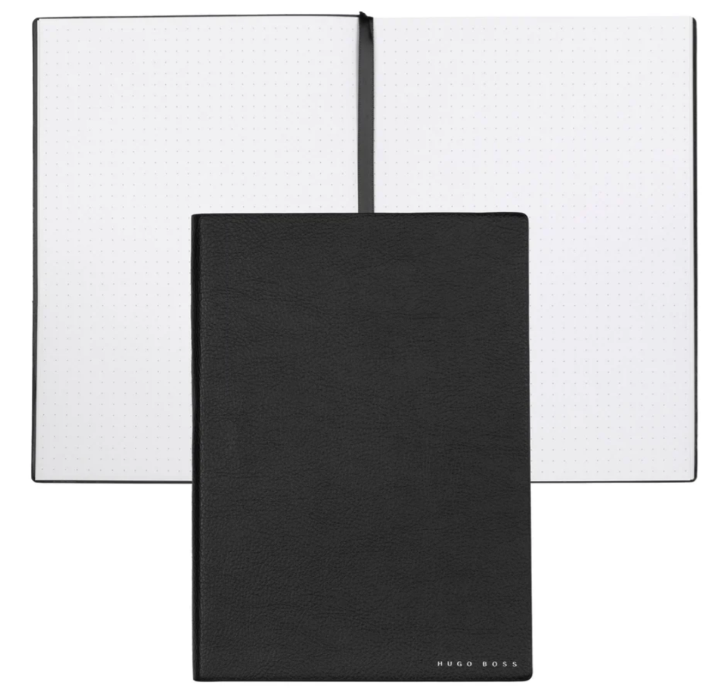 Hugo Boss Black Dotted Notebook Essential A5 Vegan Leather Cover 160 Pages