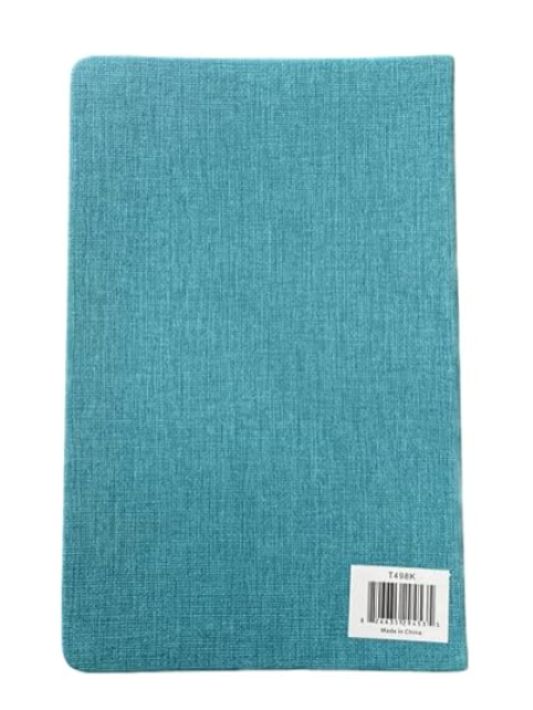 Eccolo Blank Christian Journal Notebook Turquoise hard Cover