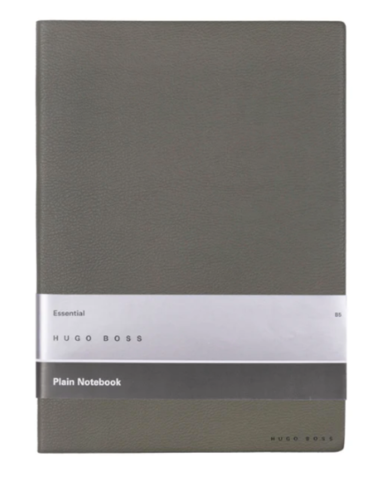 HTF Hugo Boss Plain Paper Notebook/ Journal  8.5”x6” (A-5) 160 Pgs Khaki
