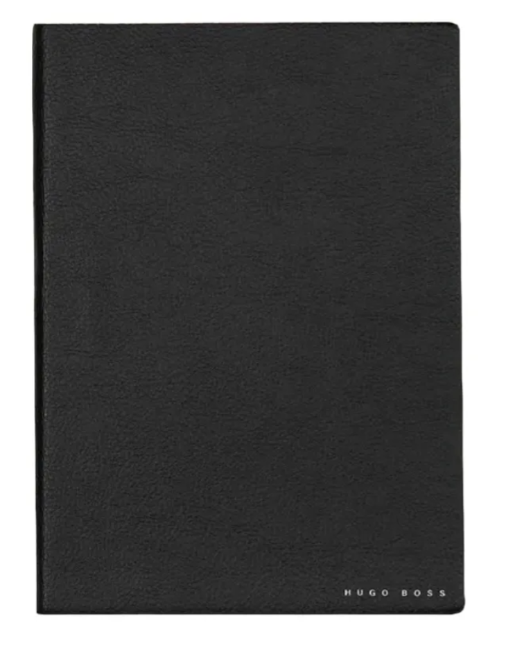HTF Hugo Boss Plain Paper Notebook/ Journal  8.5”x6” (A-5) 160 Pgs Black