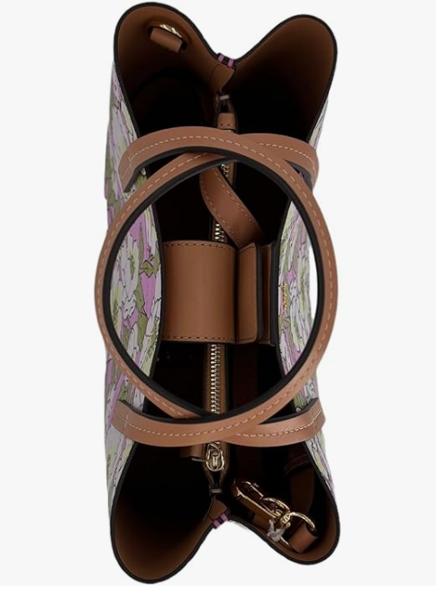 Tory Burch Blake Printed Small Tote Bold Flowers Combo E Pink Green Purple