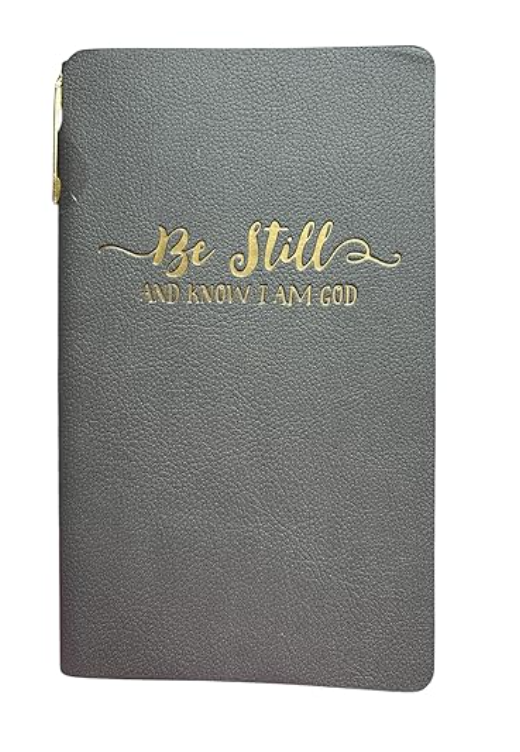 Èccolo Scripture Notebook With Gold Pen Be Still And Know I Am God Psalm 46:10