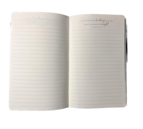 Eccolo Journal: Not By My Strength But His Zechariah 4:6 - Dark Navy