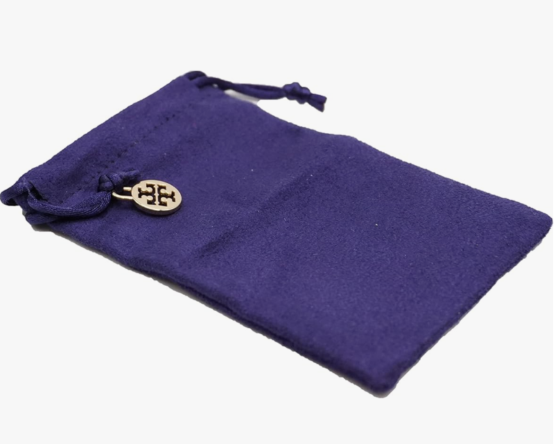 Tory Burch 82437 Claret With Tory Gold Women's Hex Logo Enamel Earrings