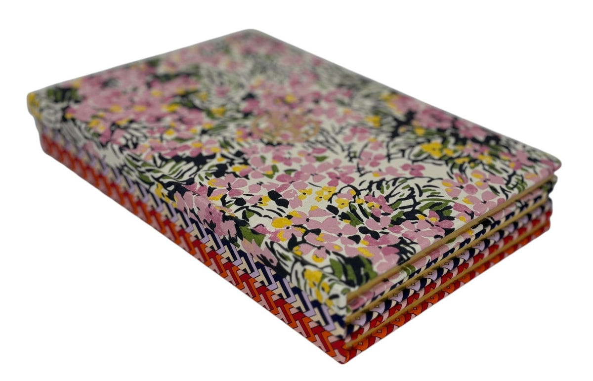 Brand New Tory Burch Red TZag Notebook FLORAL
