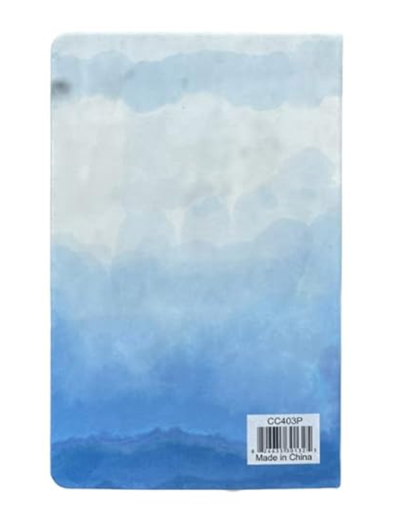 Eccolo Faux Leather Life is Fragile, Handle with Prayer Sky Ocean Blue Water