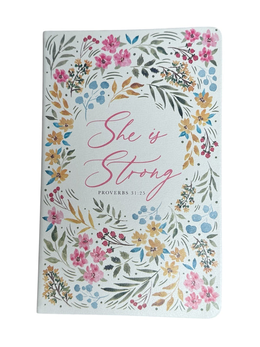 Eccolo Bible Notebook "She is Strong Proverbs 31:25″