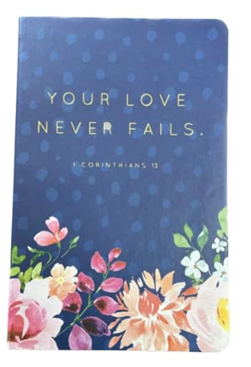 Eccolo "Your Love Never Fails. 1 Corinthians 13" Christian Journal Notebook