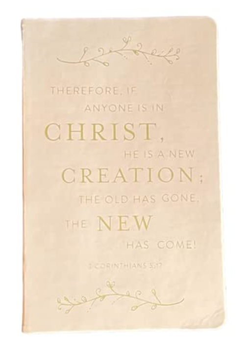 Eccolo "Therefore, if anyone is in Christ, he is a new creation..." Notebook