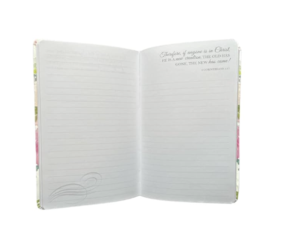 Eccolo "Faith Pink Cameilia Christian bible versed blank Journal Notebook Large