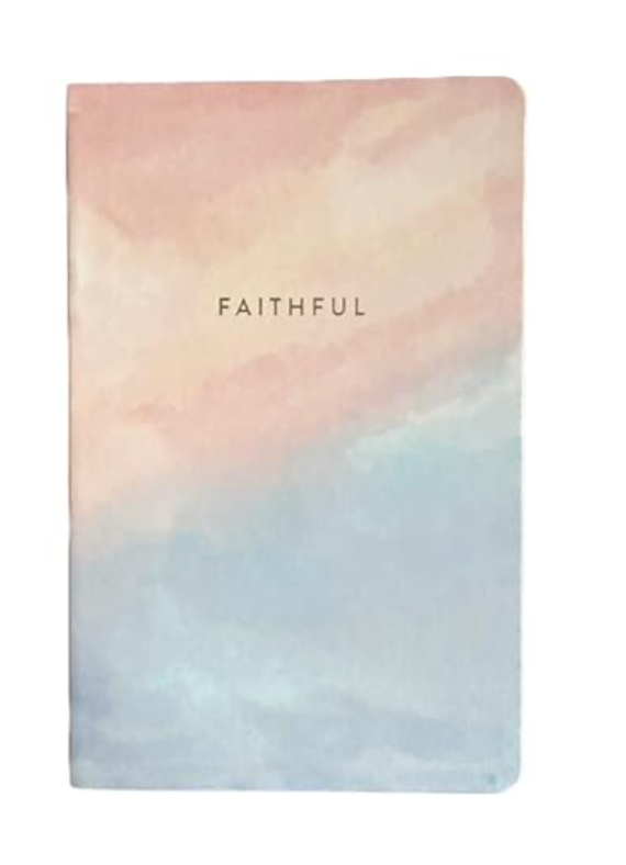Thimblepress "Faithful Christian Bible Verses Blank Journal Notebook Pink & Blue