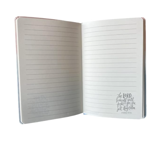 Thimblepress "Faithful Christian Bible Verses Blank Journal Notebook Pink & Blue