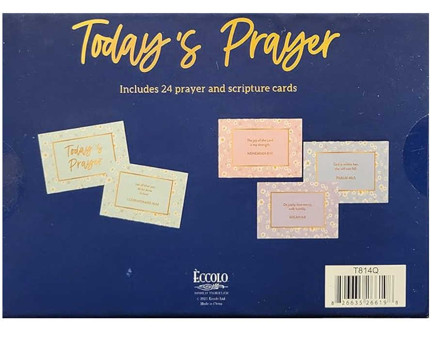 Eccolo Prayer Cards | Beautiful Daisy Floral Design includes 24 different flat