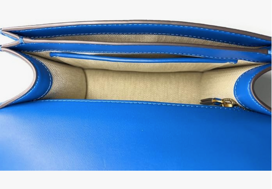 Tory Burch Emerson Suede Flap Adjustable shoulder Bag 139586 Gentian 488