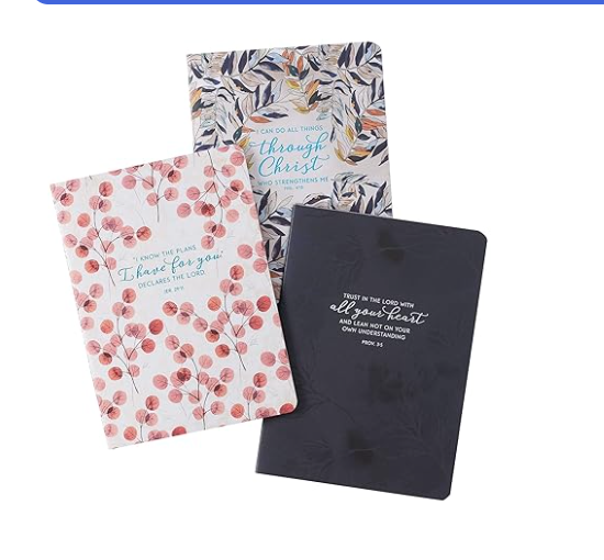 Christian Art Gifts Scripture Notebook Set All Things Through Christ Philippians