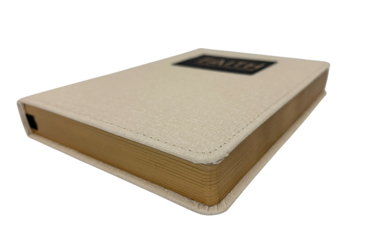 Aida + Jade “FAITH makes all things possible” 400 Pages Faux Linen Notebook
