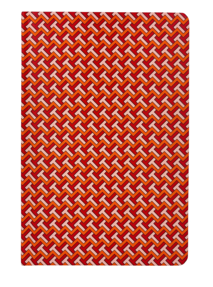 Brand New Tory Burch Red TZag Notebook ORANGE