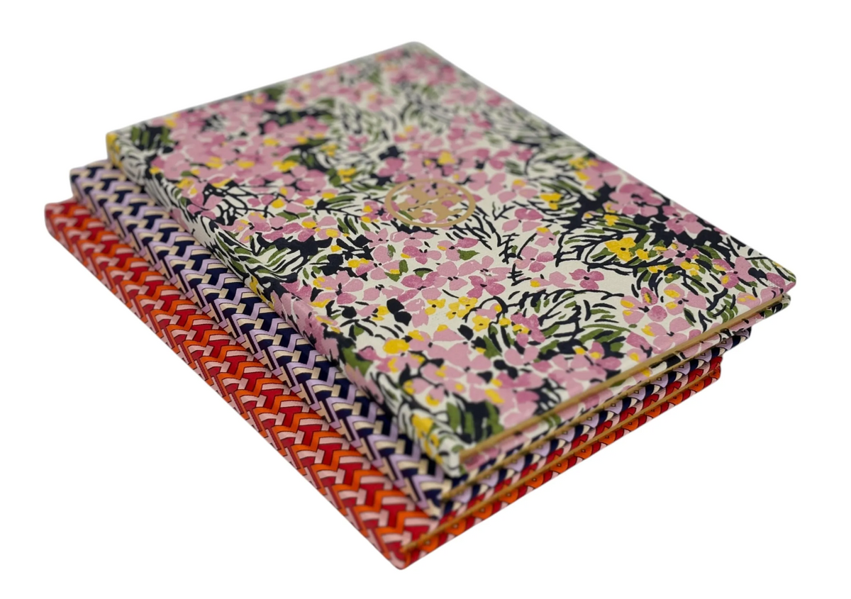 Brand New Tory Burch Red TZag Notebook NAVY BLUE