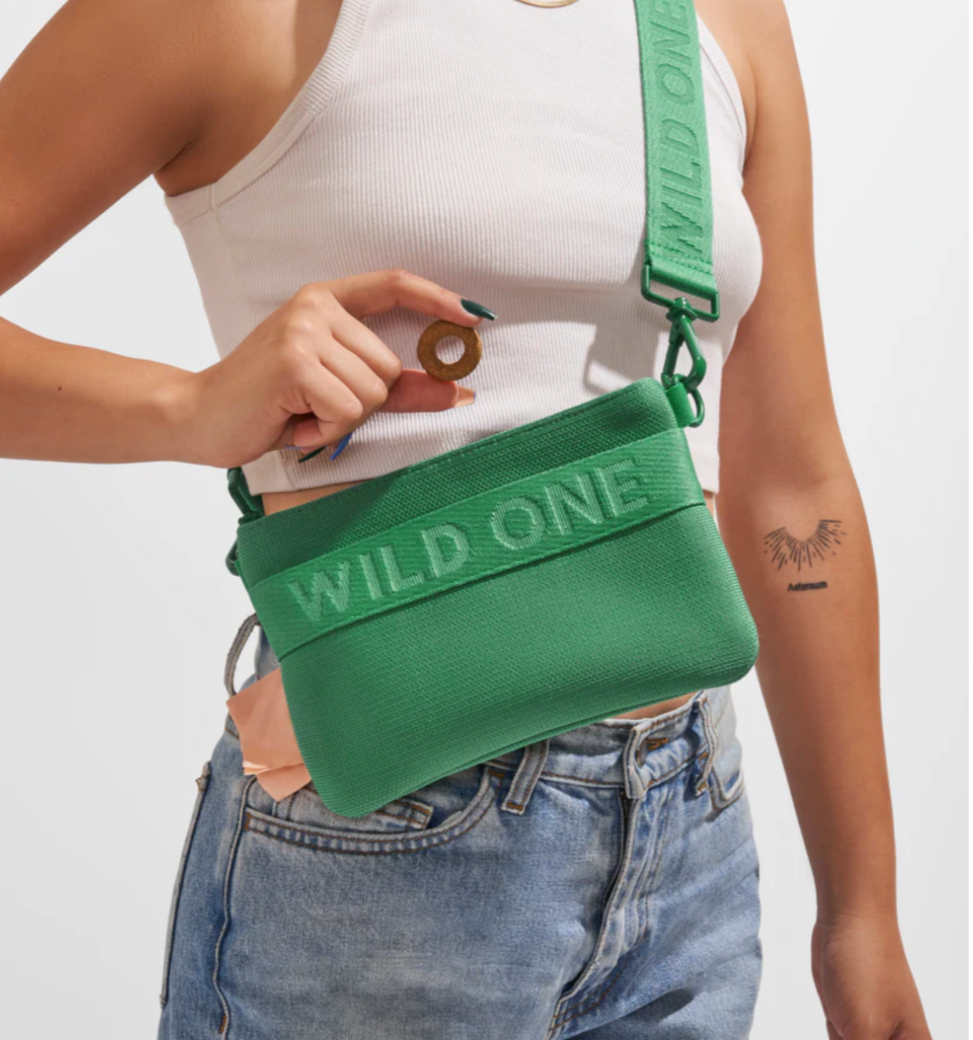 Wild One Treat Pouch Spruce (Green) Recycled Knit