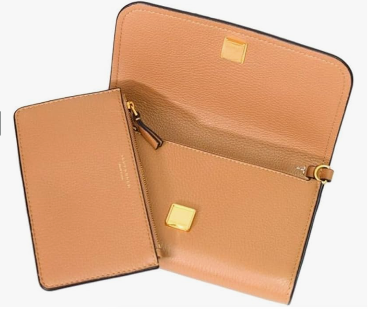 Tory Burch Thea Pebbled Leather With Gold-tone Hardware Crossbody & Wallet