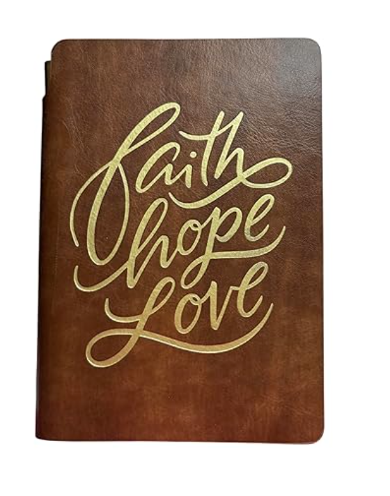 Eccolo Pocket Pen Journal Faith Hope Love, 192 Lined Page Super Flexible