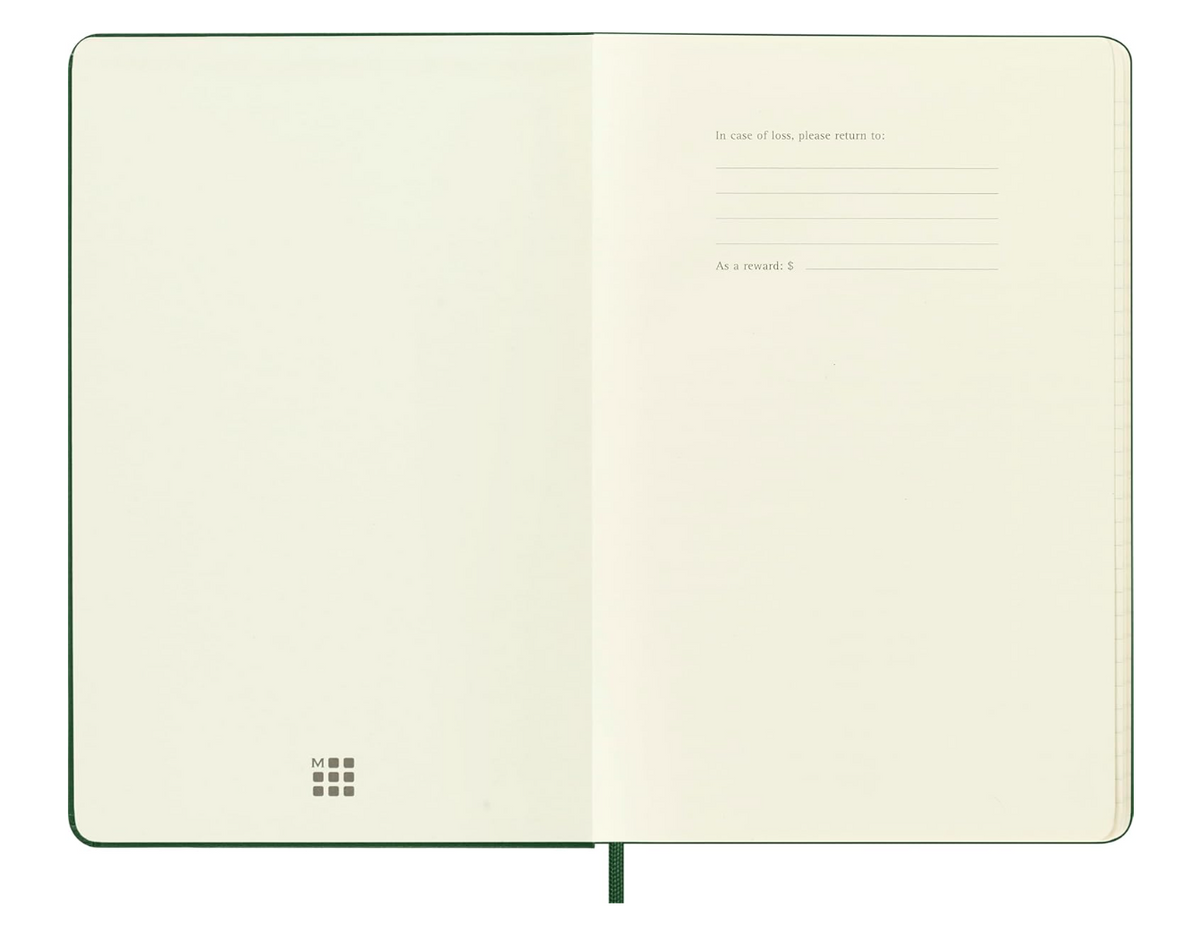 Moleskine Holiday Notebook Hard Cover Ruled Large 5" x 8.25" Myrtle Green 240pg