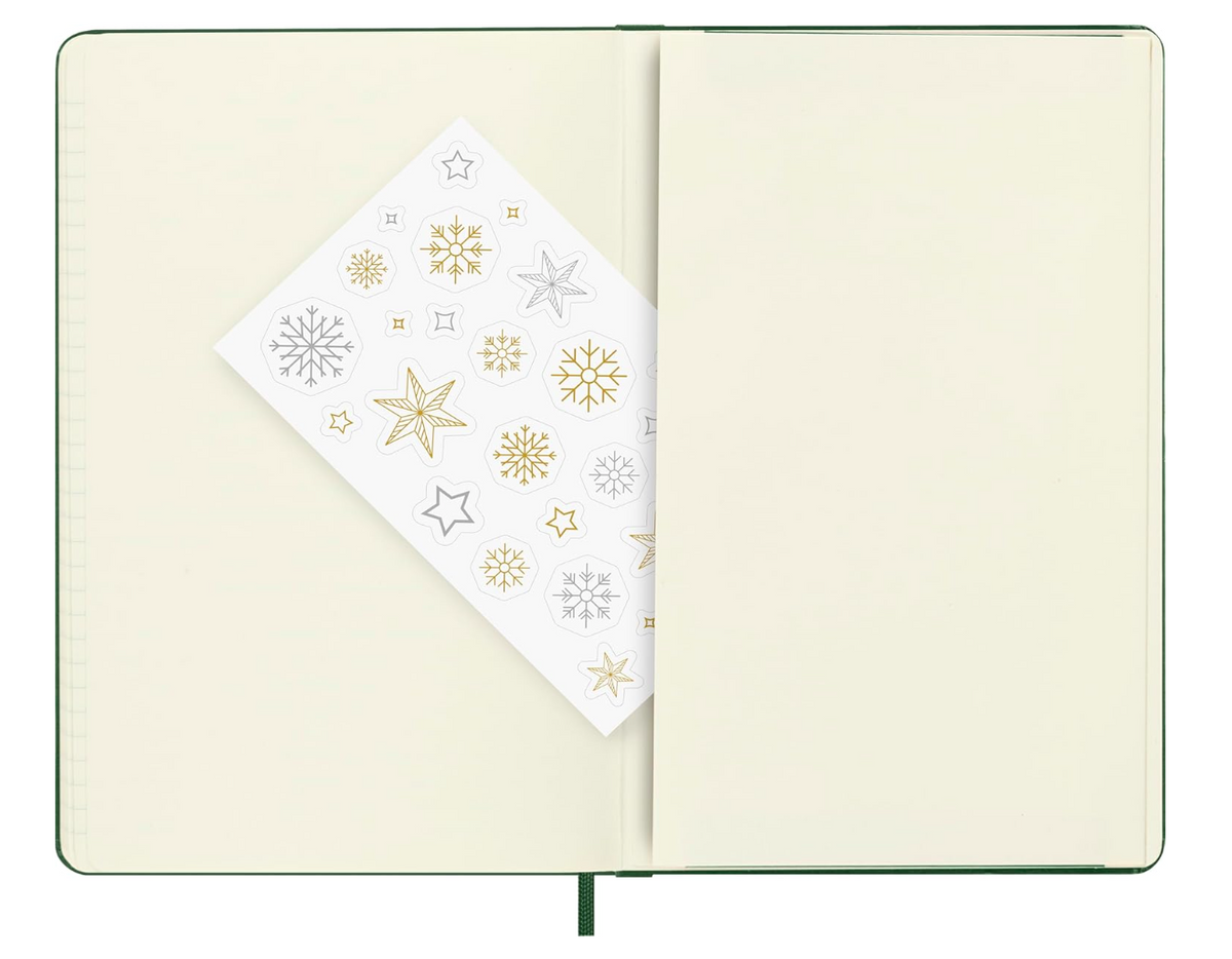 Moleskine Holiday Notebook Hard Cover Ruled Large 5" x 8.25" Myrtle Green 240pg