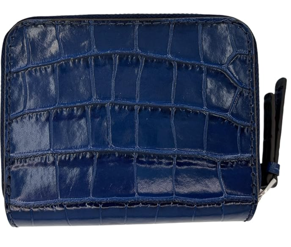 Tory Burch Thea Embossed Bi Fold Wallet Royal Navy