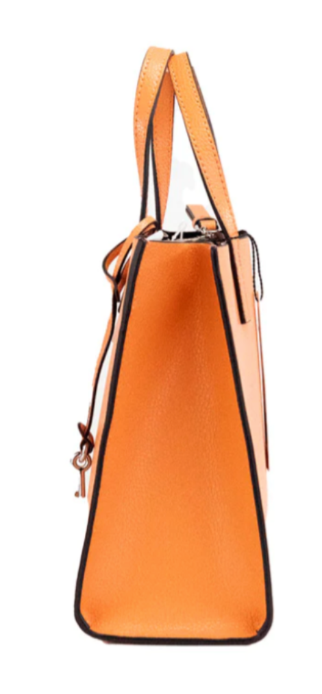 MARC JACOBS MINI GRIND Melon Coral Orange Silver Hardware SMALL TOTE