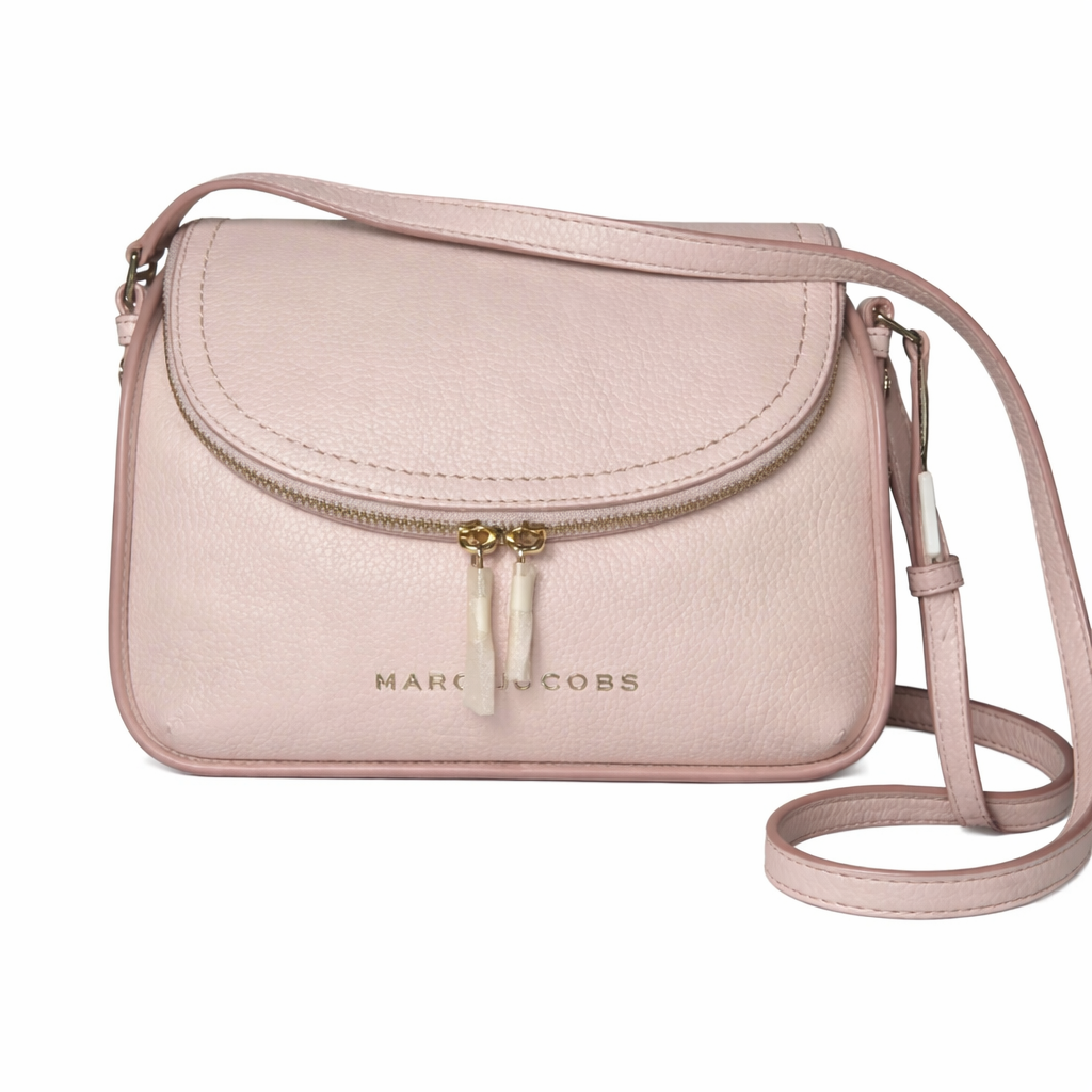 Marc Jacobs the Groove Leather Messenger Bag Crossbody Peach Whip Pink NWT