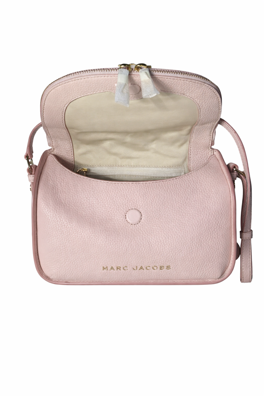 Marc Jacobs the Groove Leather Messenger Bag Crossbody Peach Whip Pink NWT
