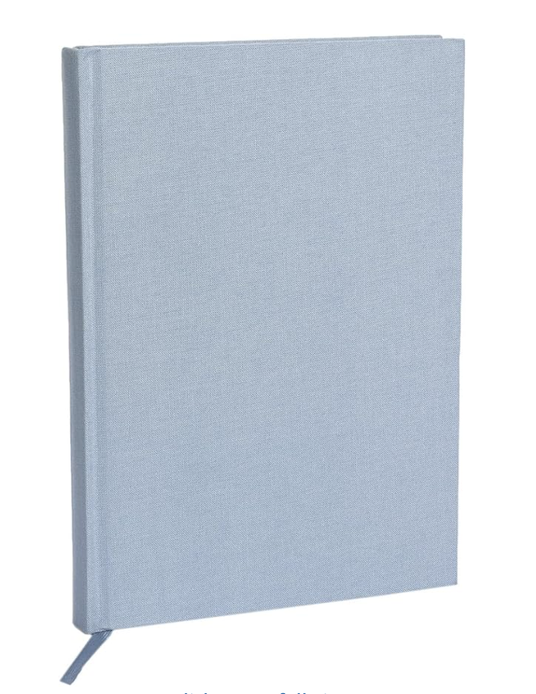Semikolon Classic Letter/A4 Size Bound Linen Blank Book, Ceil Sky Blue (10209)