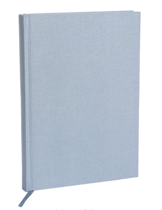 Semikolon Classic Letter/A4 Size Bound Linen Blank Book, Ceil Sky Blue (10209)
